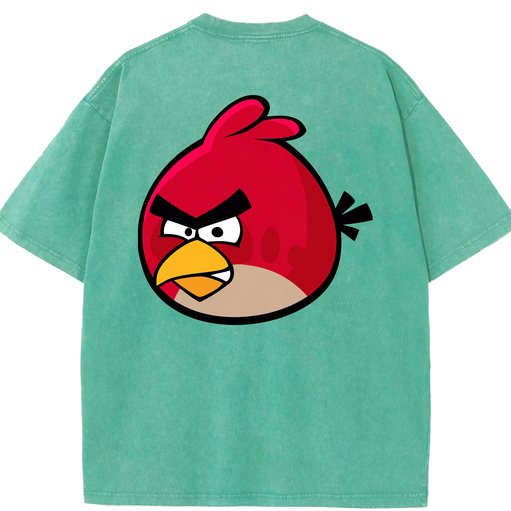 （画像用） Angry Birds アングリーバード 綿100% ヴィンテージ風 半袖Tシャツ（背面プリント）